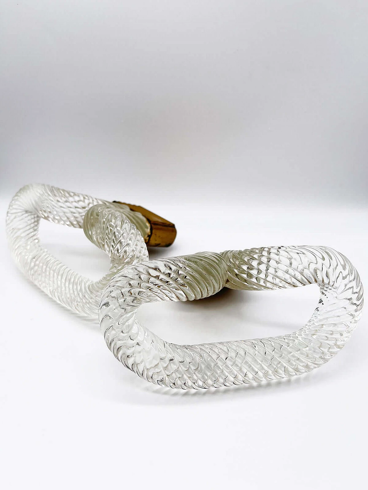 5 Maniglie in cristallo e ottone attribuita a Barovier & Toso, anni '50 5