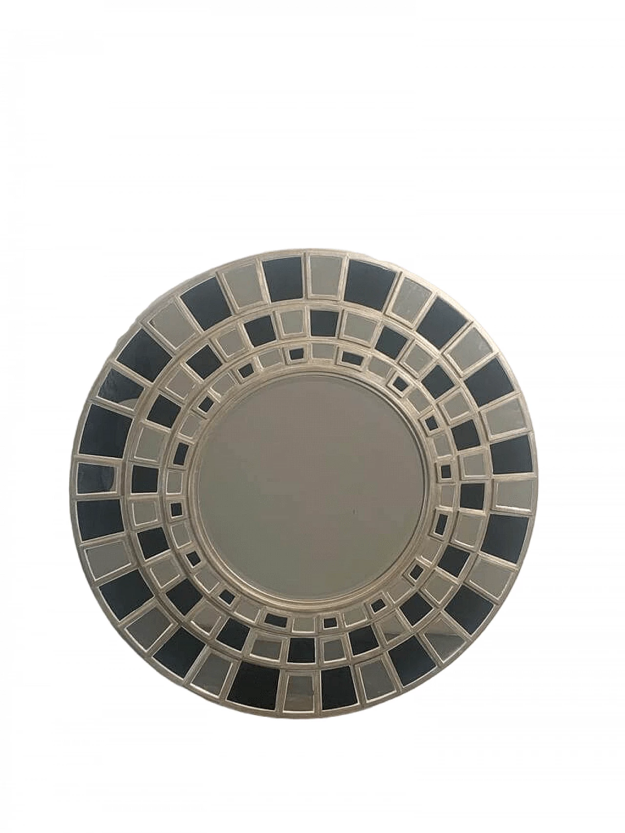 Glass and silver wood wall mirror by Lam Lee Group, 1990s 11