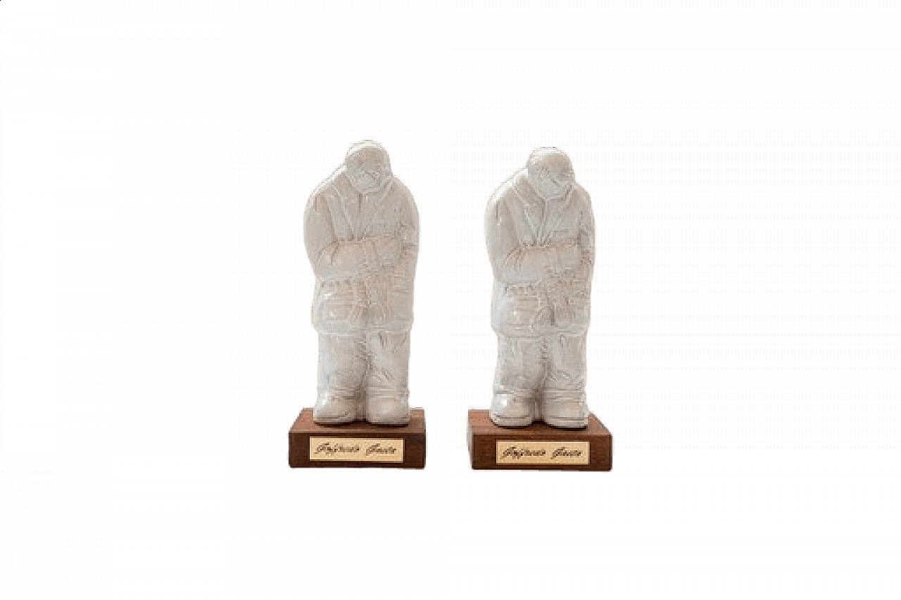 Pair of Faenza ceramic sculptures by Goffredo Gaeta, 1970s 12
