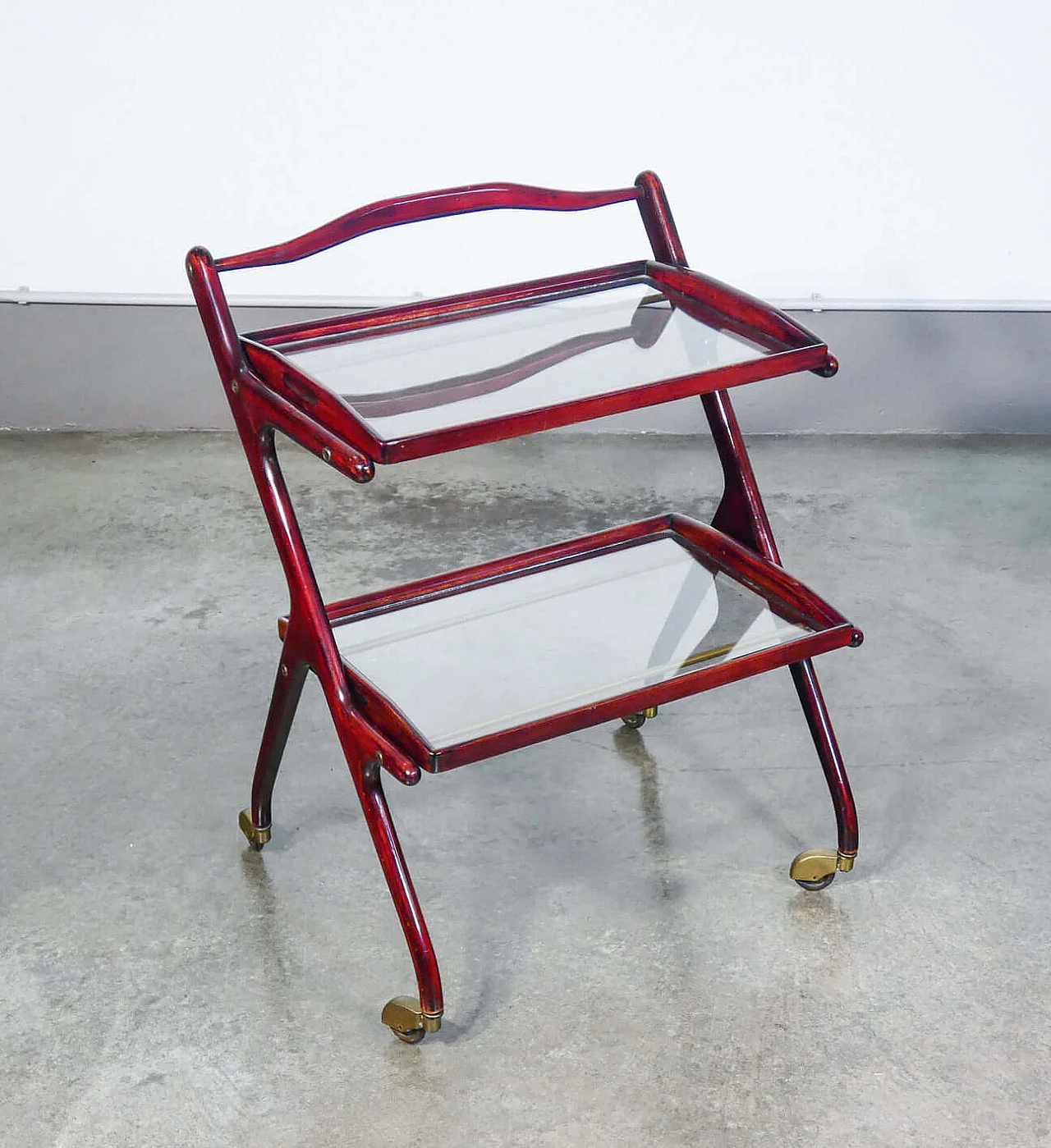 Food cart with two pull-out trays by Ico Parisi, 1940s 2