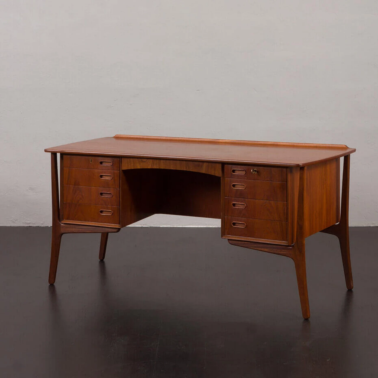 Danish teak desk by Svend Aage Madsen for HP Hansen, 1960s 2