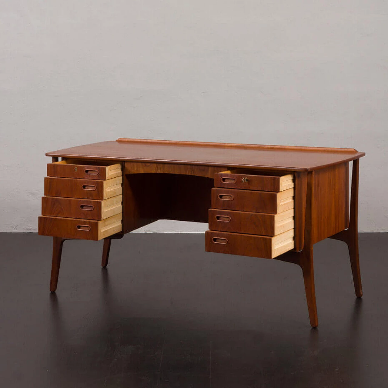 Danish teak desk by Svend Aage Madsen for HP Hansen, 1960s 3