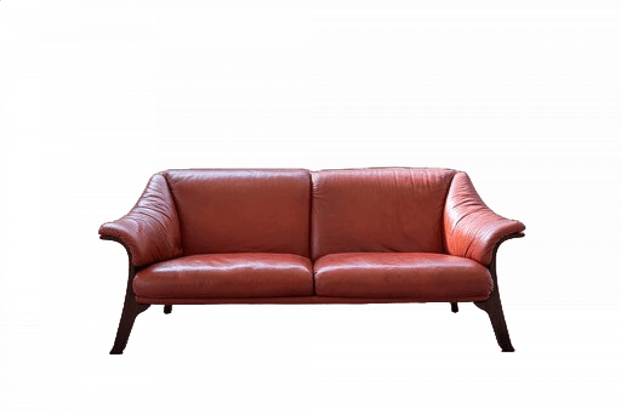 Divano a due posti in pelle bordeaux di Poltrona Frau, anni '90 28