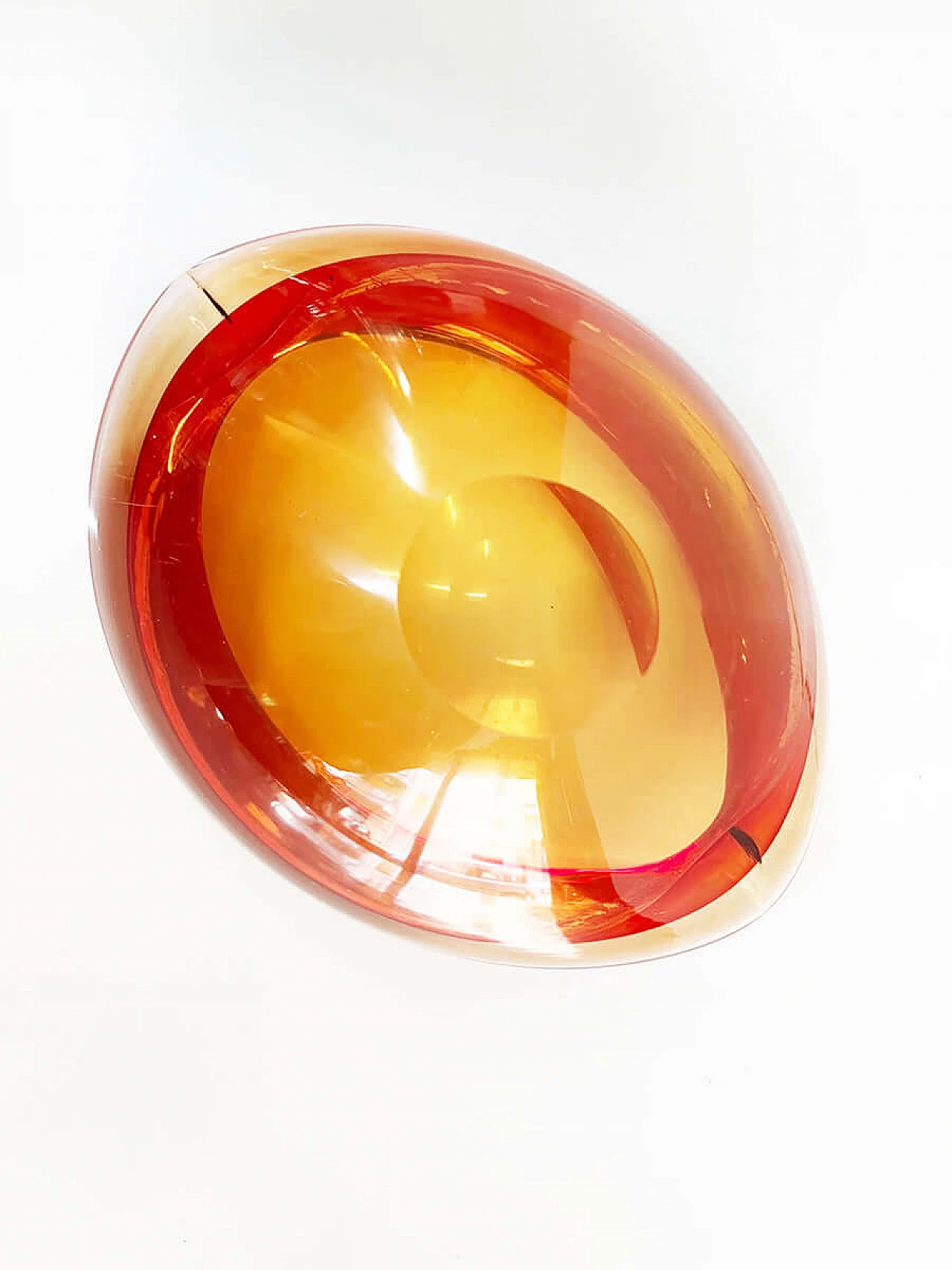 Red Murano glass ashtray, 1960s 2