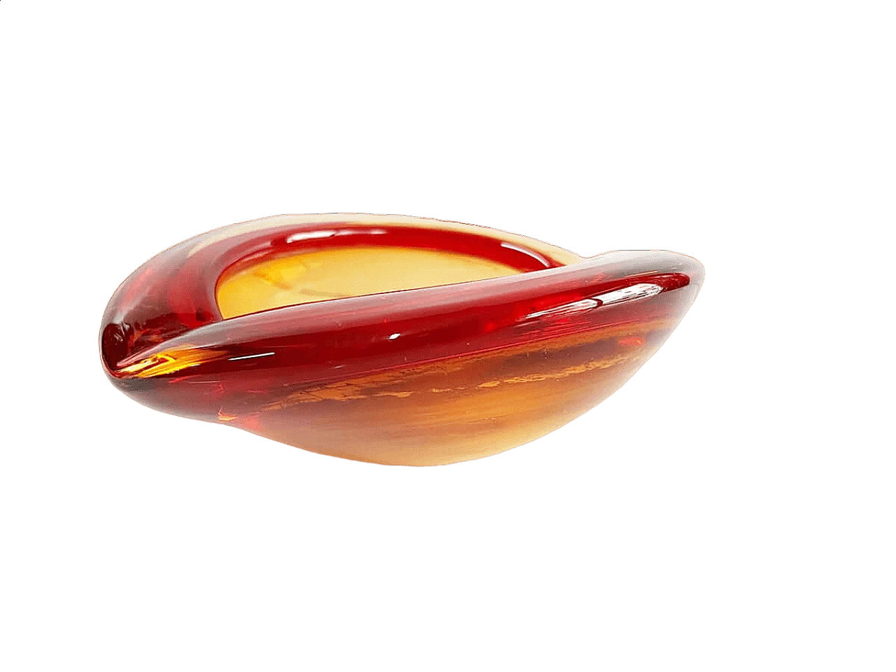 Red Murano glass ashtray, 1960s 5