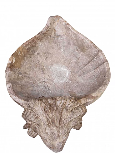 Breccia Pernice zoomorphic stoup with ram's head