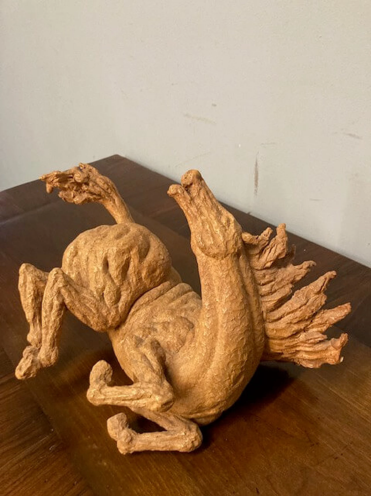 Scultura raffigurante cavallo in terracotta di Alberto Ricci, anni '70 2