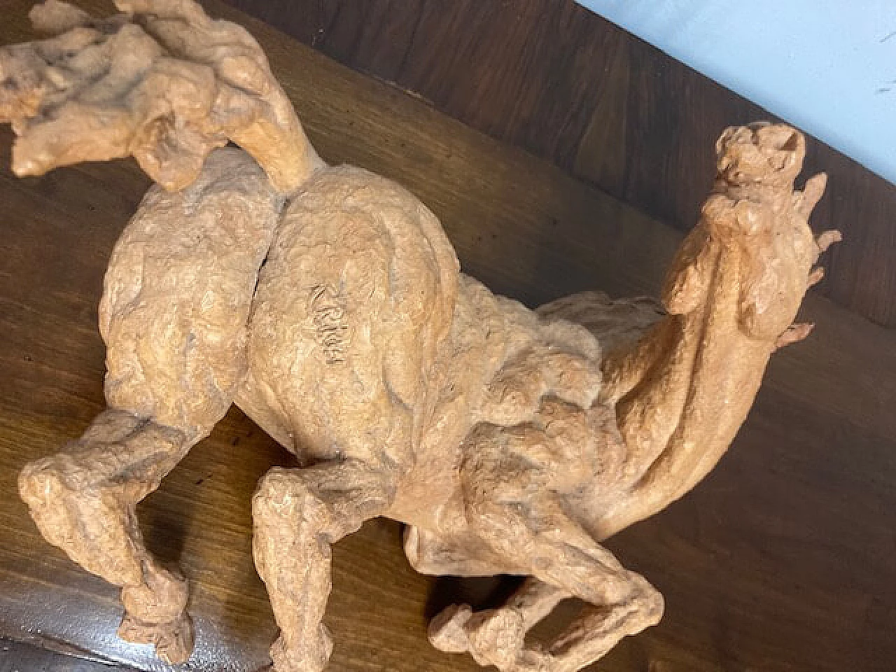 Scultura raffigurante cavallo in terracotta di Alberto Ricci, anni '70 4