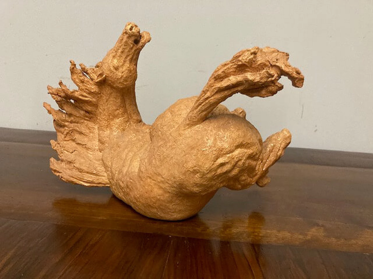 Scultura raffigurante cavallo in terracotta di Alberto Ricci, anni '70 5