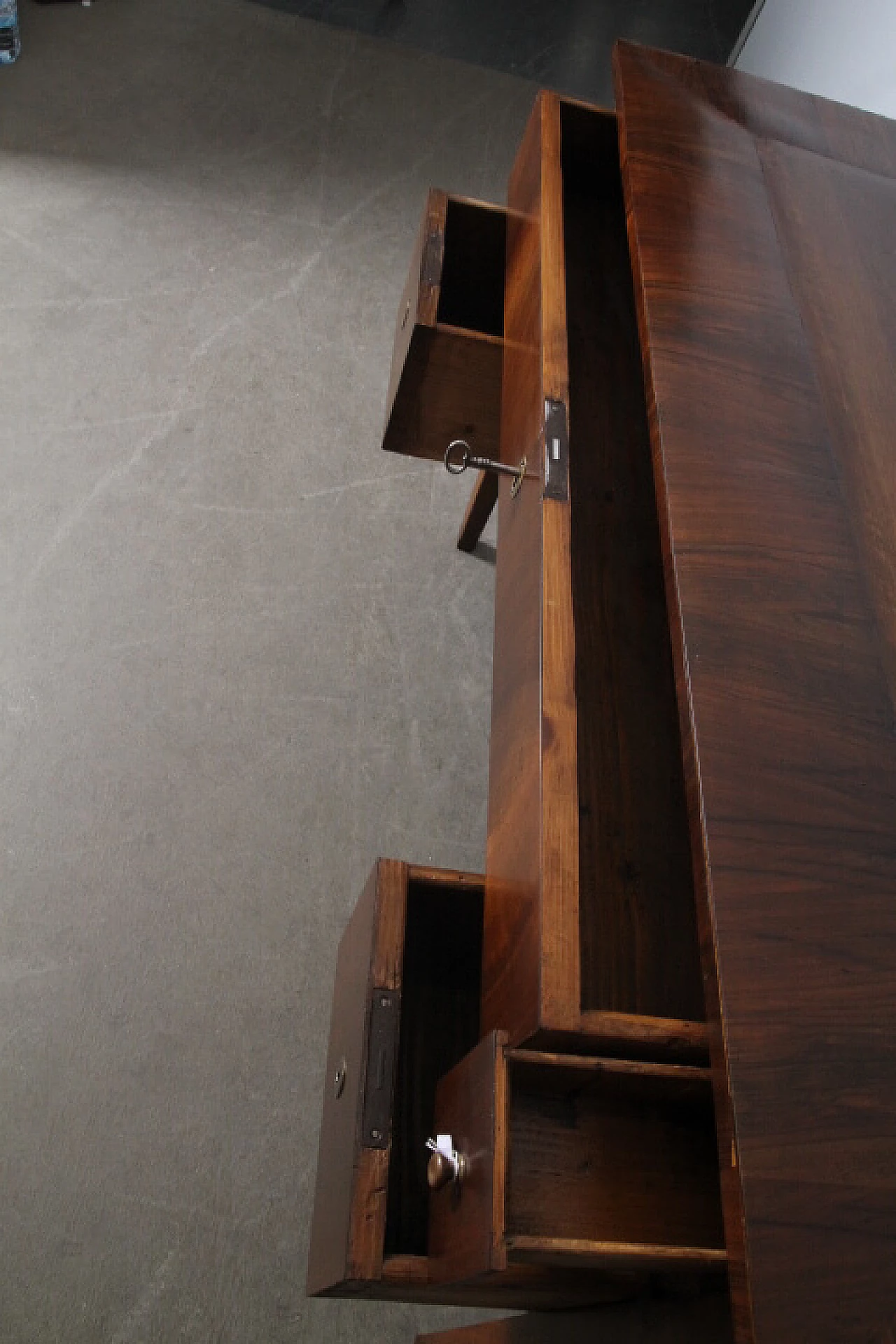 Louis Philippe walnut desk, mid-19th century 4