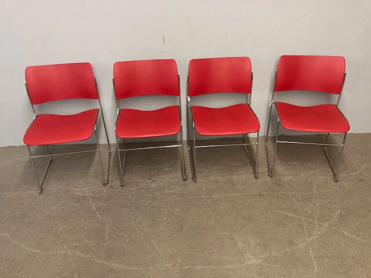 4 Chairs 40/4 by David Rowland for Howe, 1990s 2