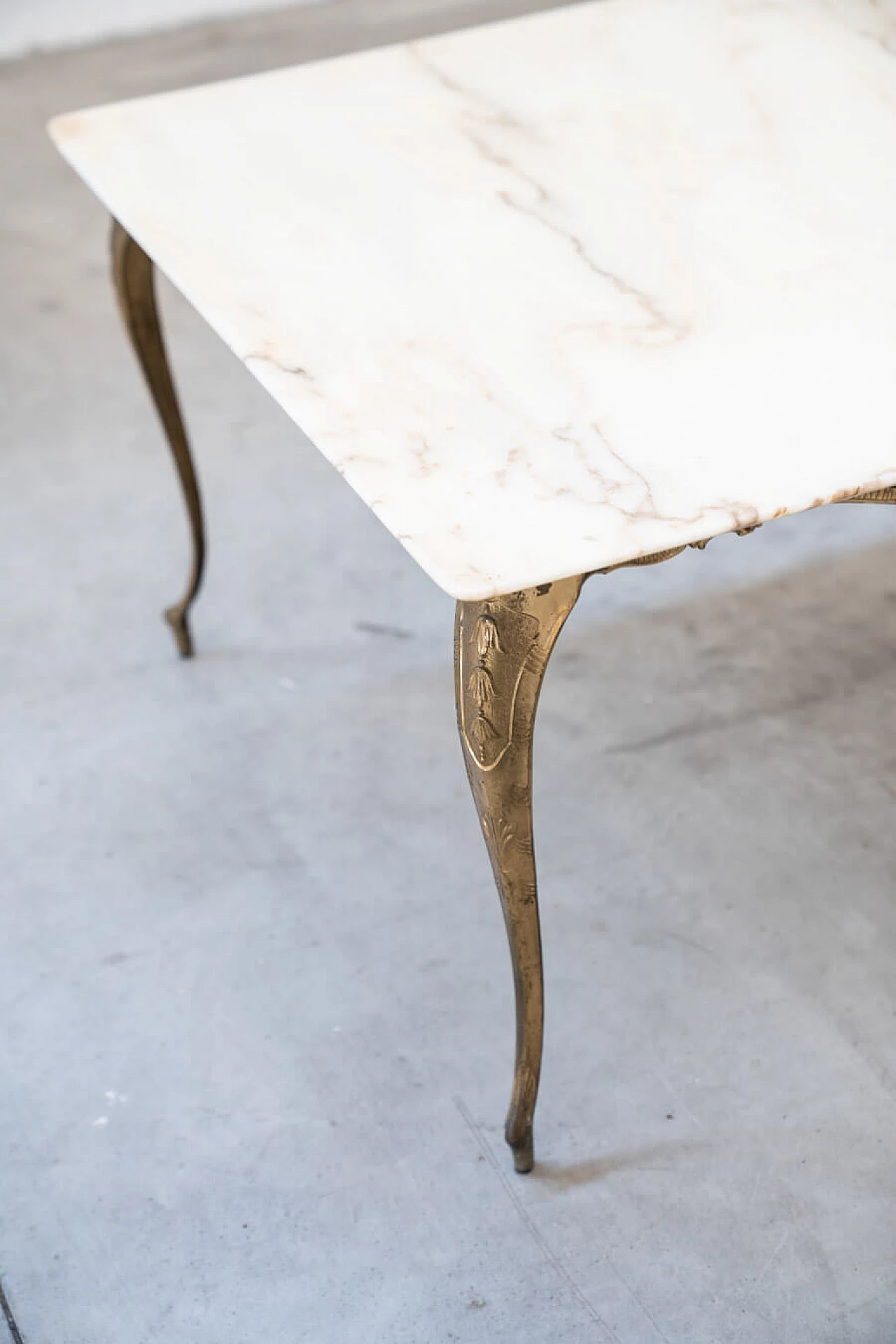 Brass coffee table with onyx top, 1960s 4