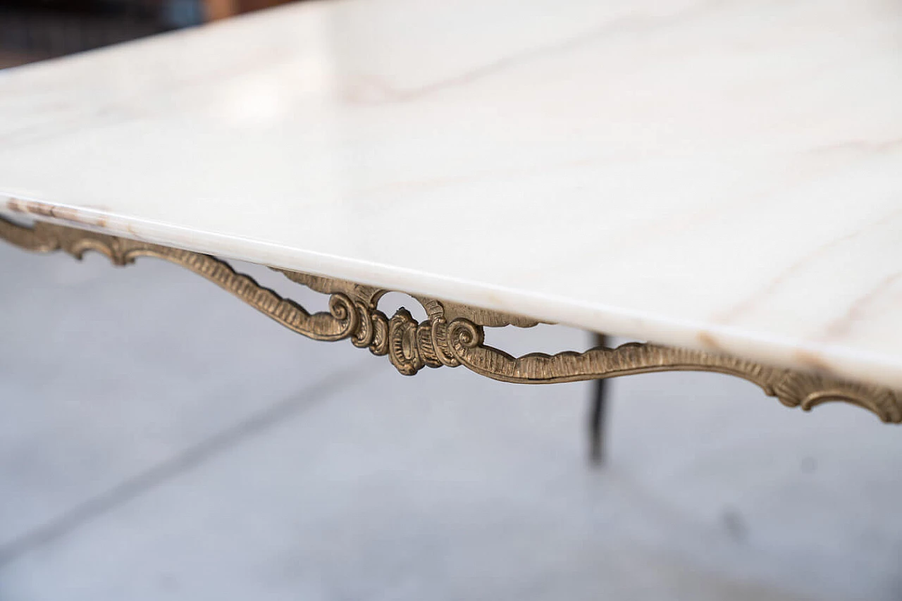 Brass coffee table with onyx top, 1960s 7