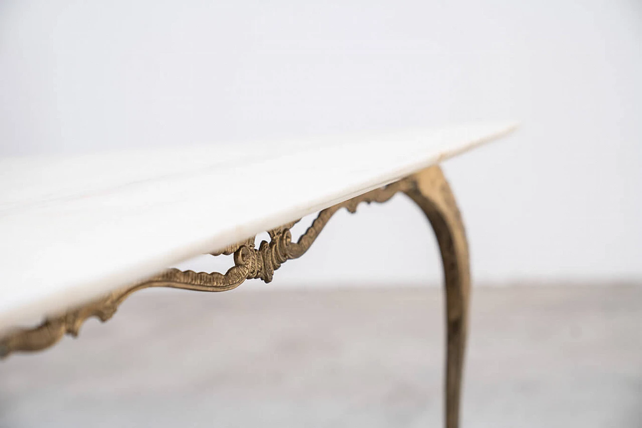 Brass coffee table with onyx top, 1960s 8