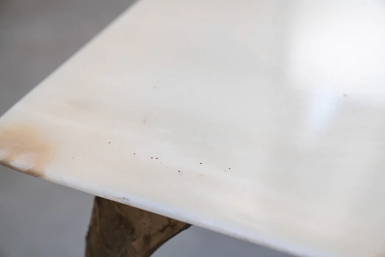 Brass coffee table with onyx top, 1960s 9