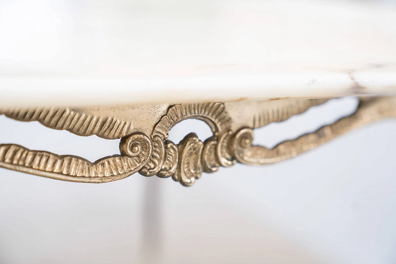 Brass coffee table with onyx top, 1960s 10