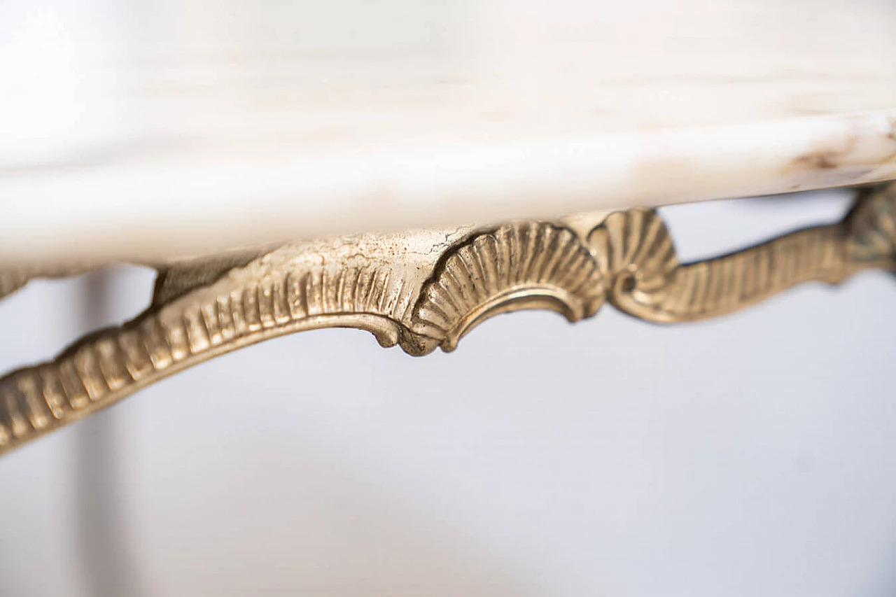 Brass coffee table with onyx top, 1960s 13