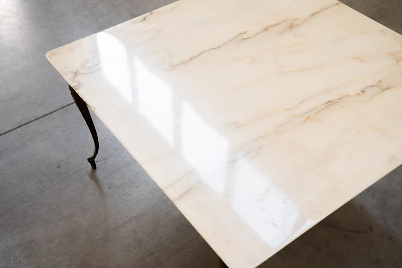 Brass coffee table with onyx top, 1960s 16