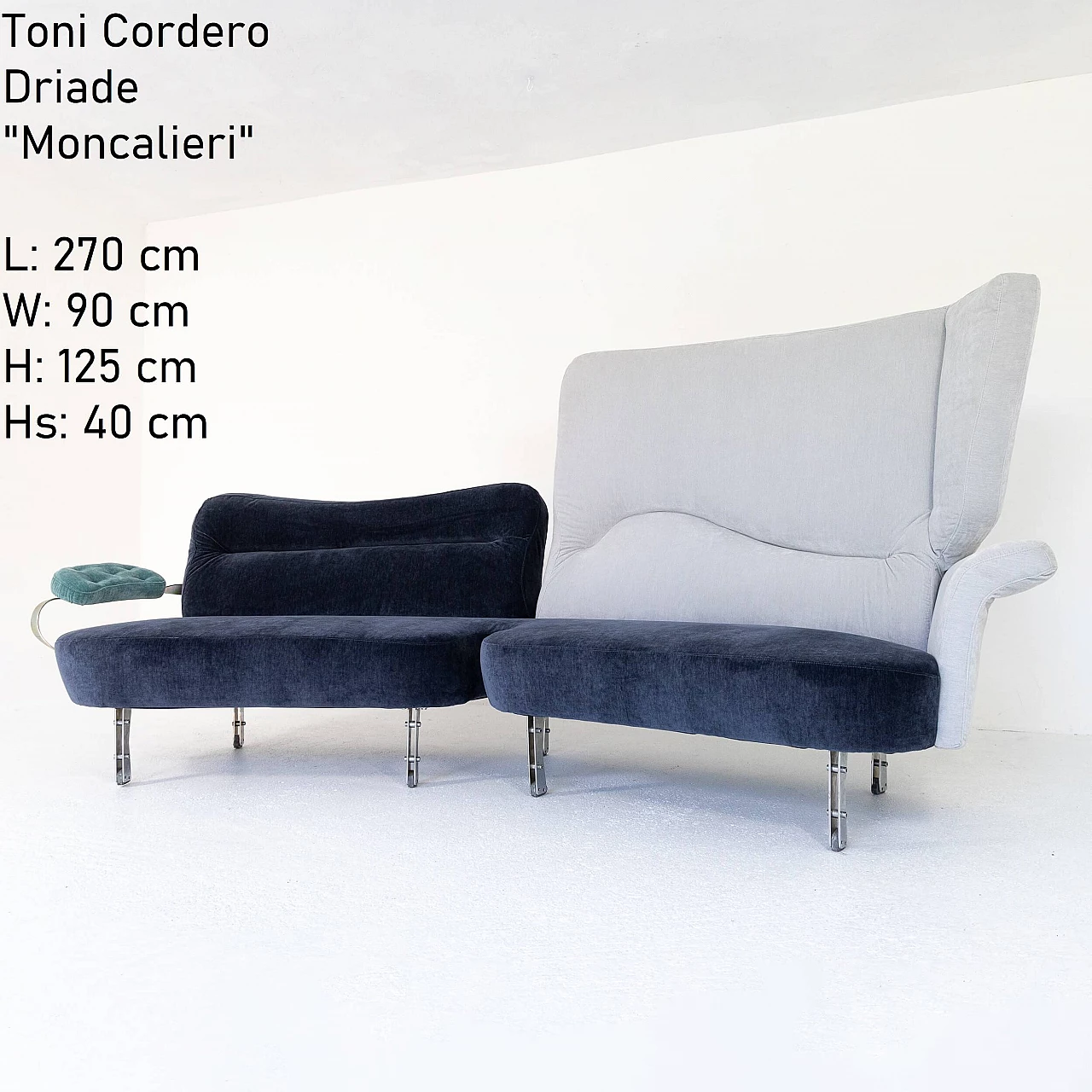 Moncalieri sofa by Toni Cordero for Driade, 1980s 5