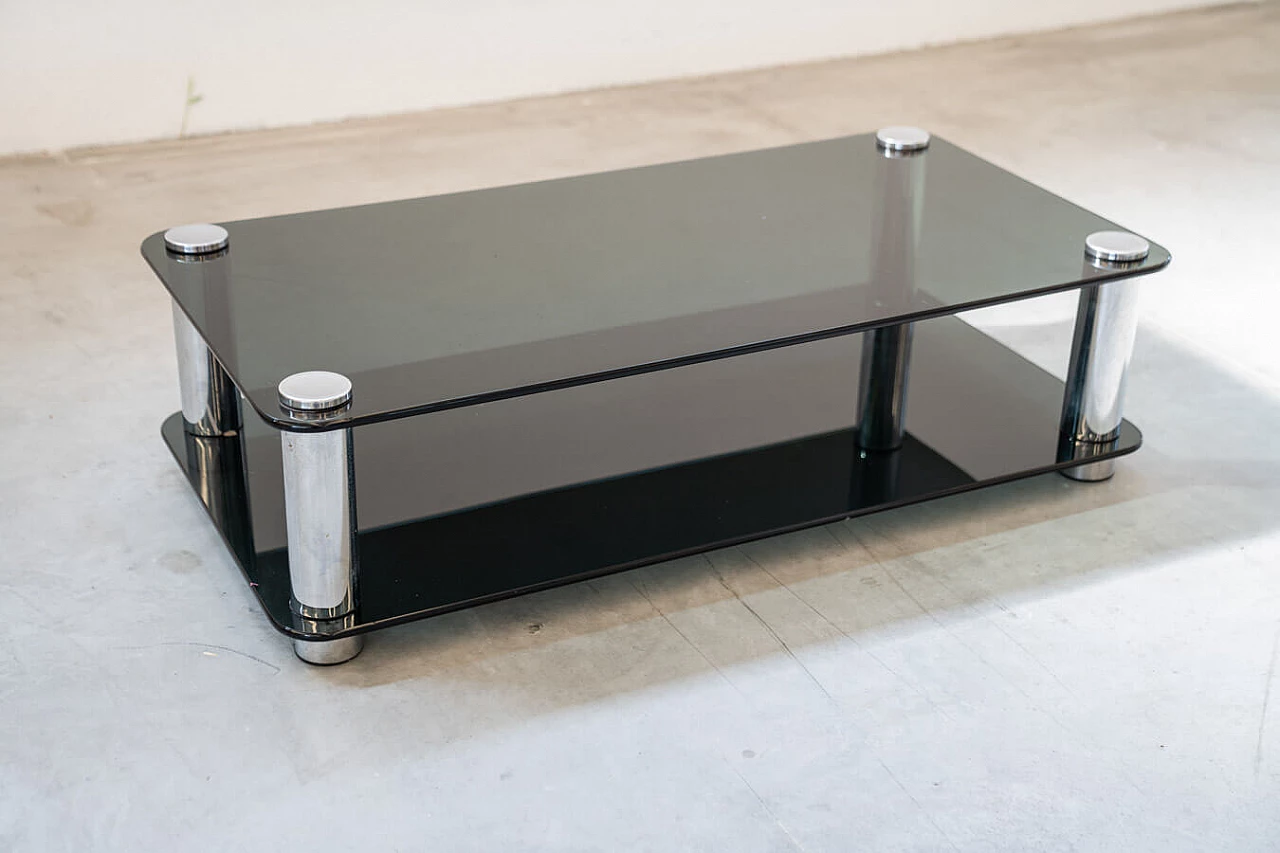 Iron and glass coffee table by Marco Zanuso for Zanotta, 1970s 1