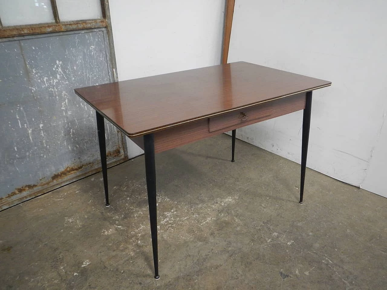 Formica table with gold edges, 1960s 1