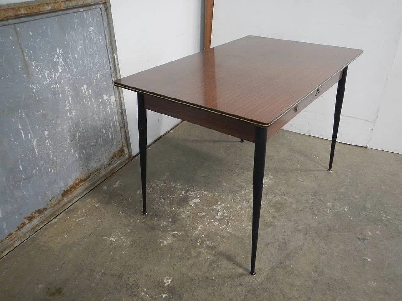 Formica table with gold edges, 1960s 2