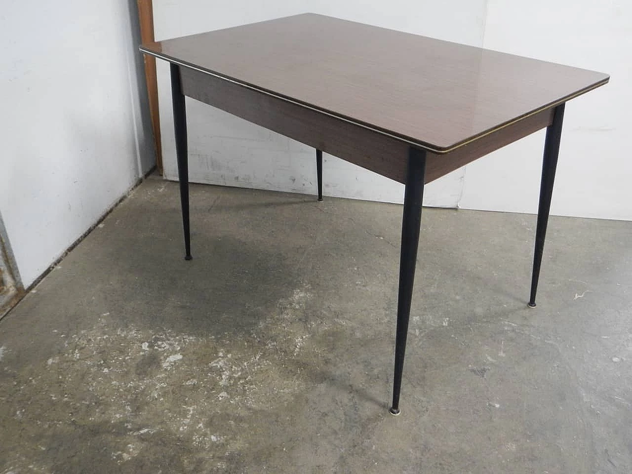 Formica table with gold edges, 1960s 4