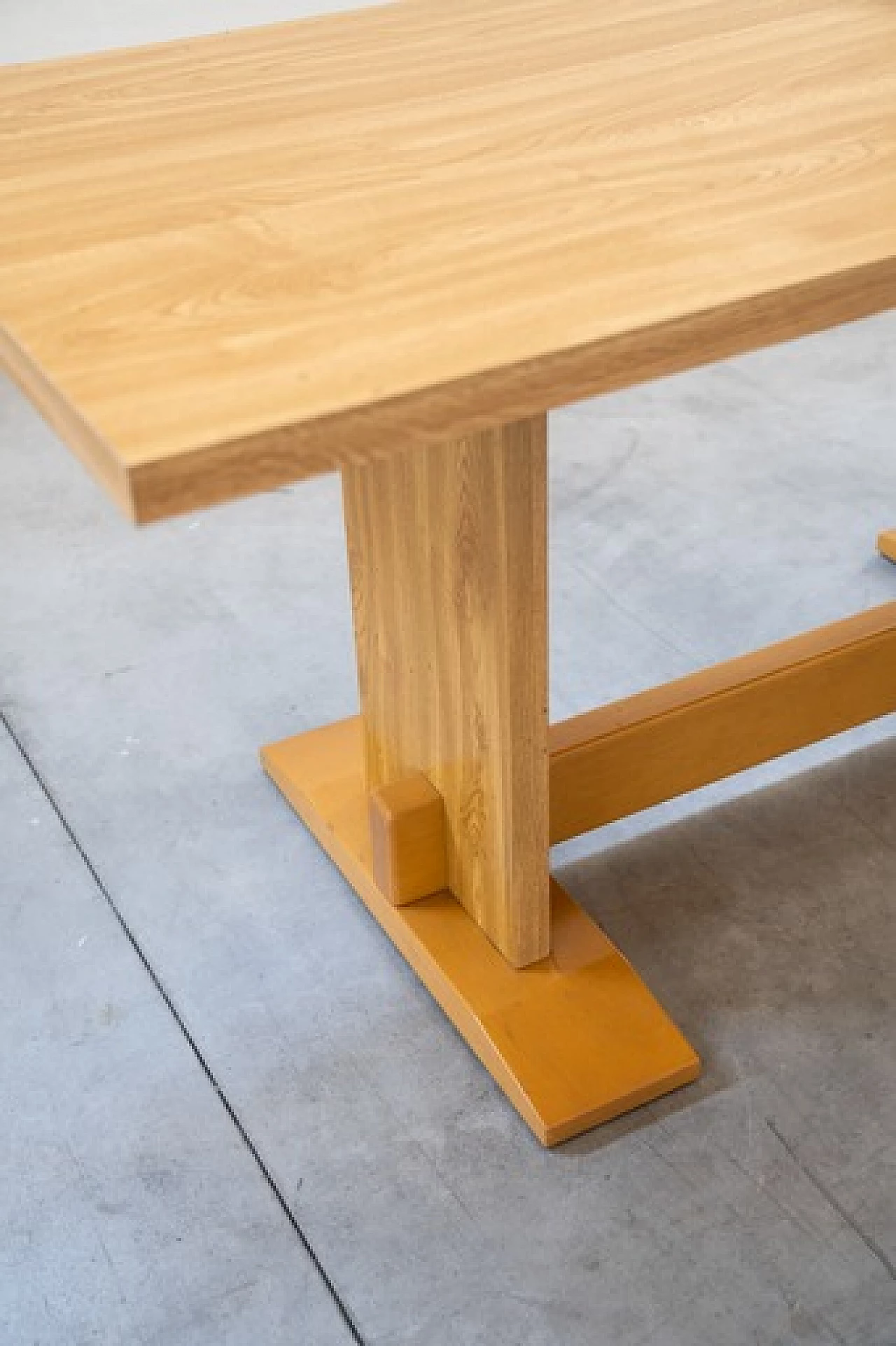 Beech and oak laminate table, 1970s 3