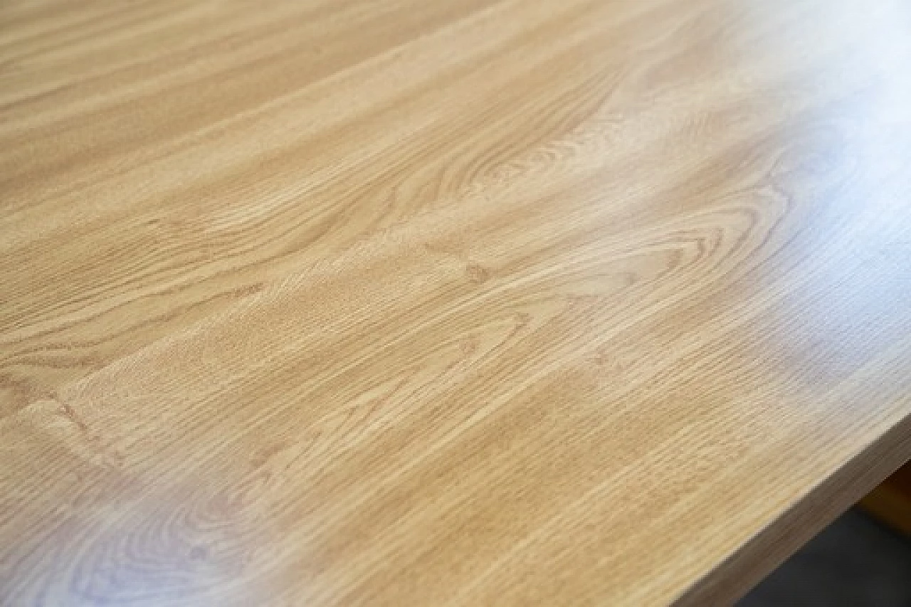 Beech and oak laminate table, 1970s 5