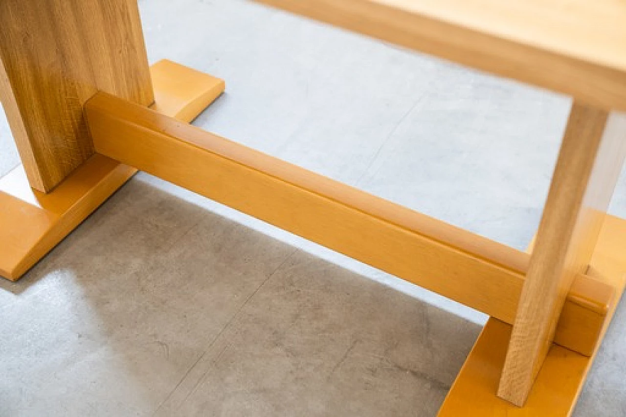 Beech and oak laminate table, 1970s 6