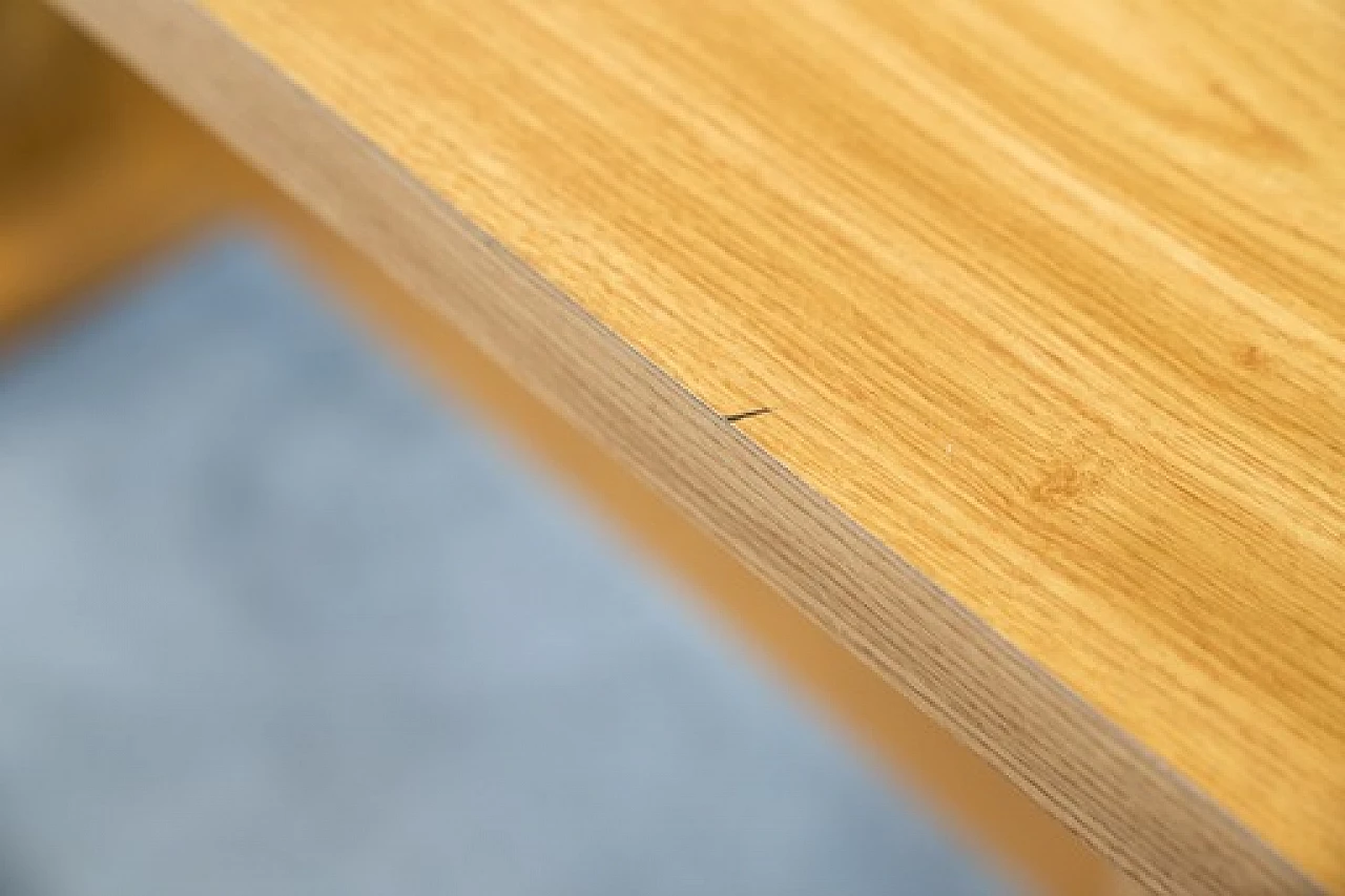 Beech and oak laminate table, 1970s 9