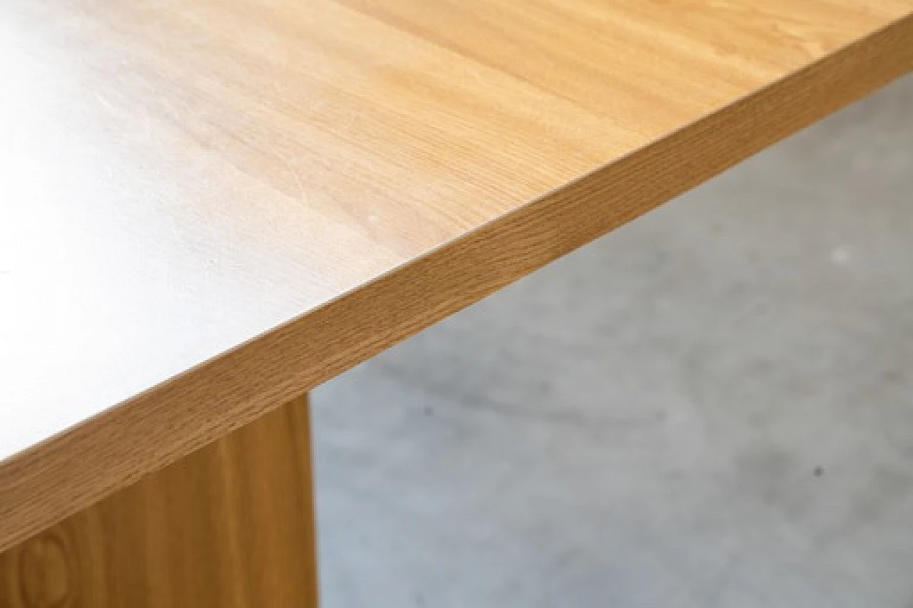 Beech and oak laminate table, 1970s 14