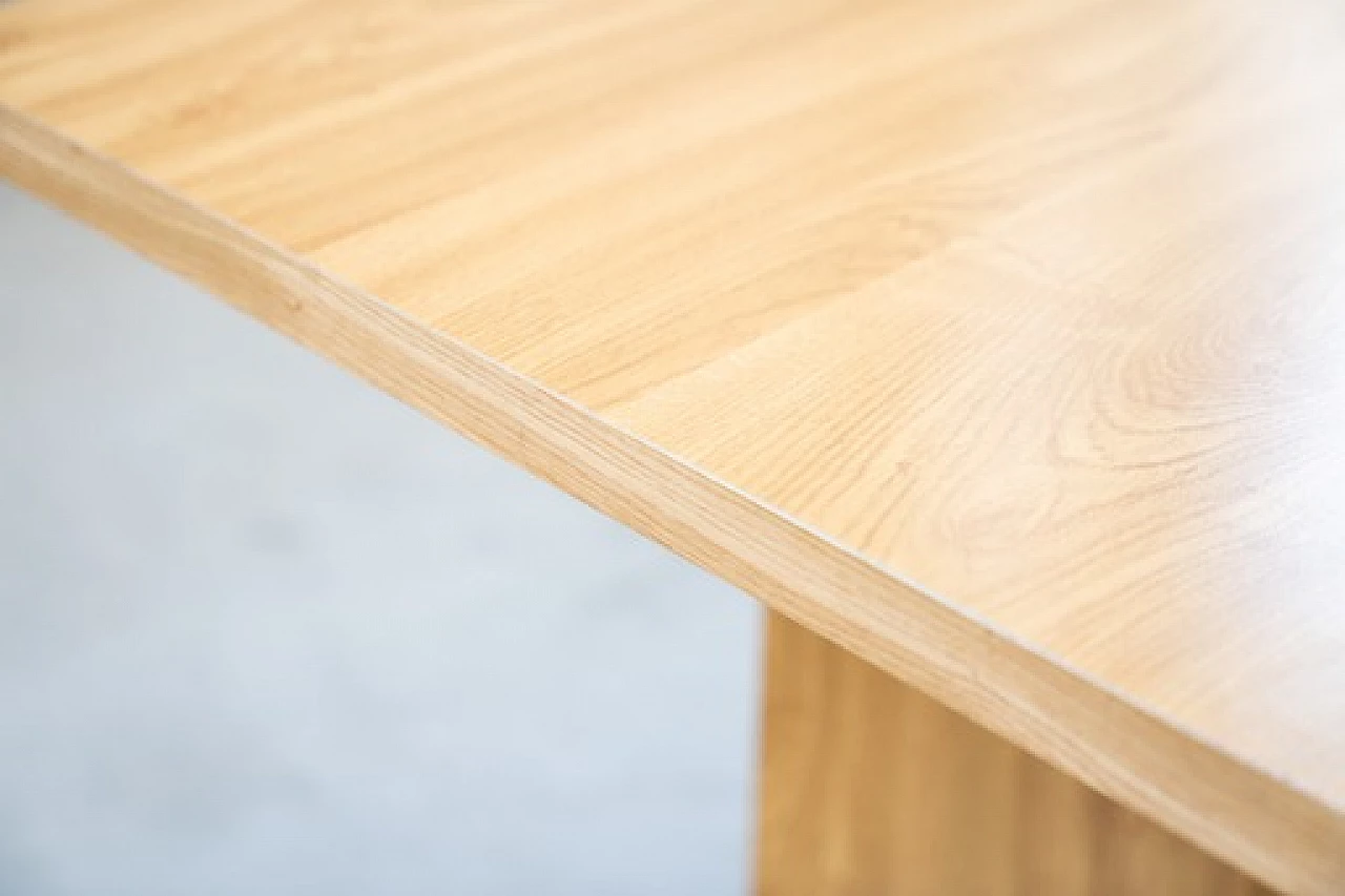Beech and oak laminate table, 1970s 15