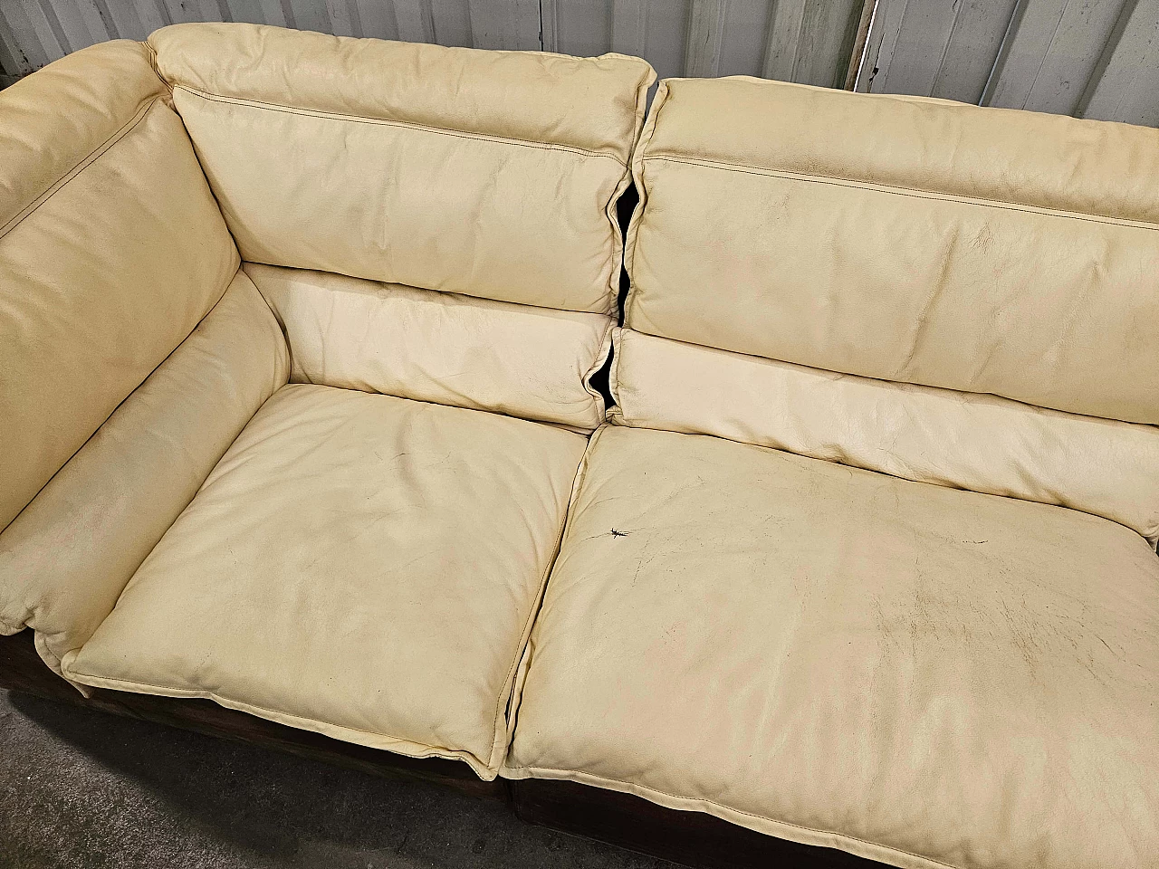 Leather and suede modular corner sofa, 1970s 19