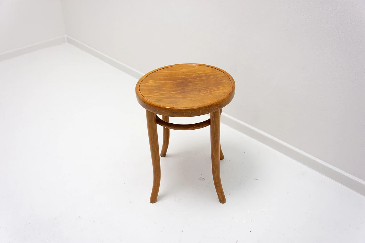 Sgabello in faggio curvato e compensato di Thonet, anni '20 6