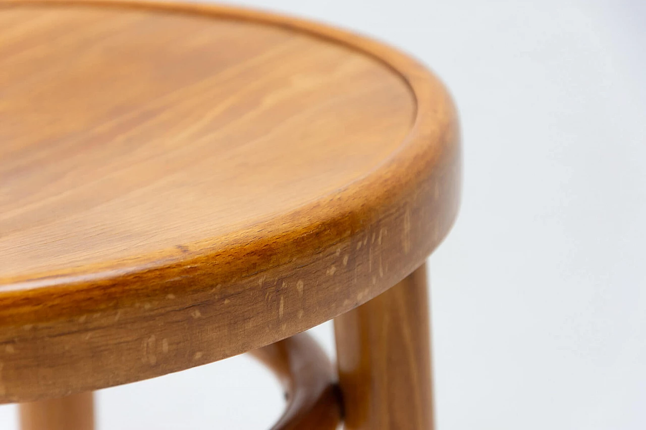 Bent beech and plywood stool by Thonet, 1920s 10