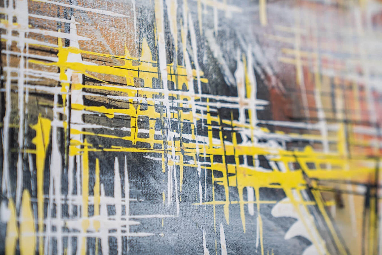 Abstract composition, acrylic painting on canvas, 2000s 5