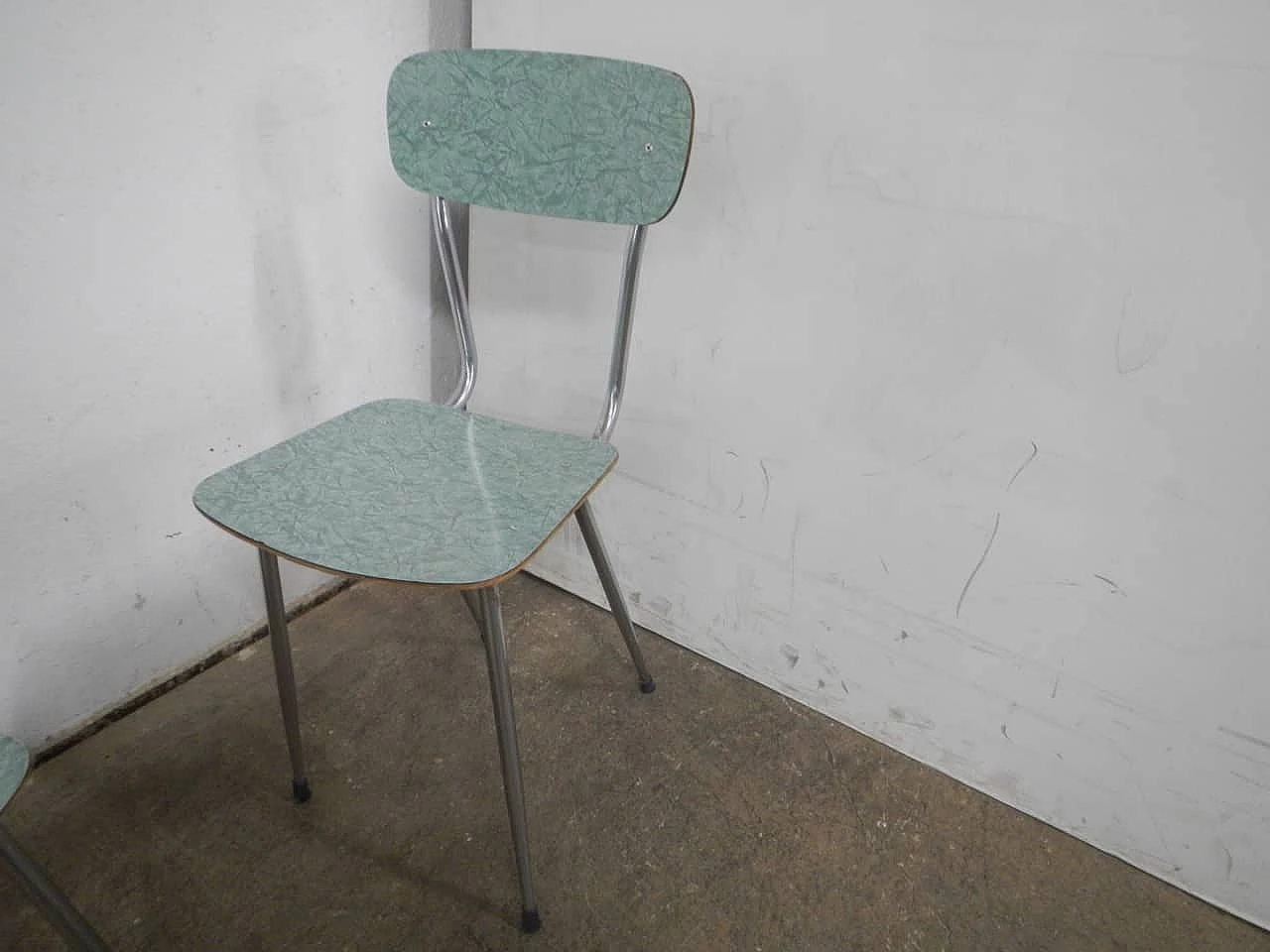 4 Formica chairs with painted metal frame, 1960s 4