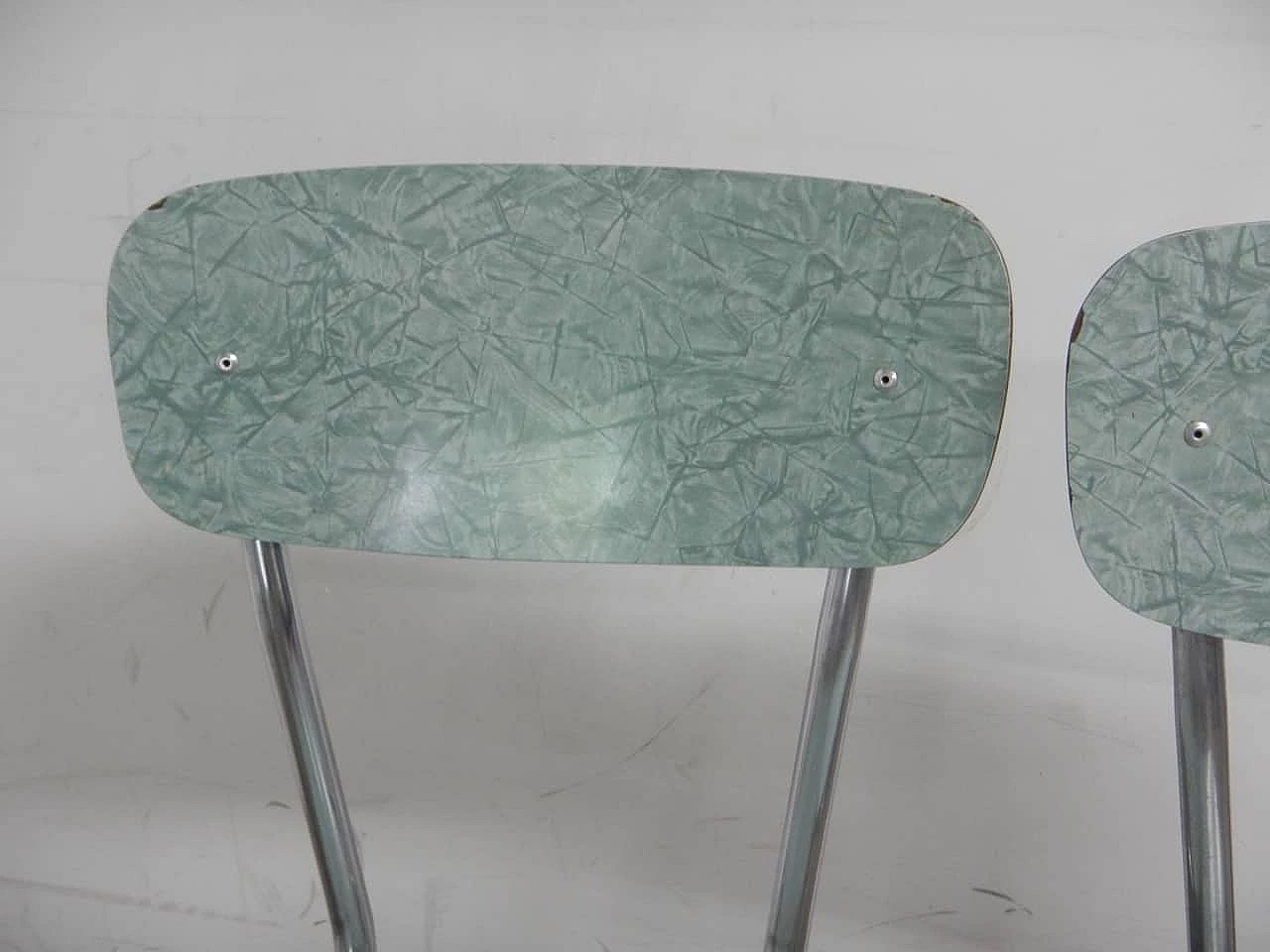 4 Formica chairs with painted metal frame, 1960s 11
