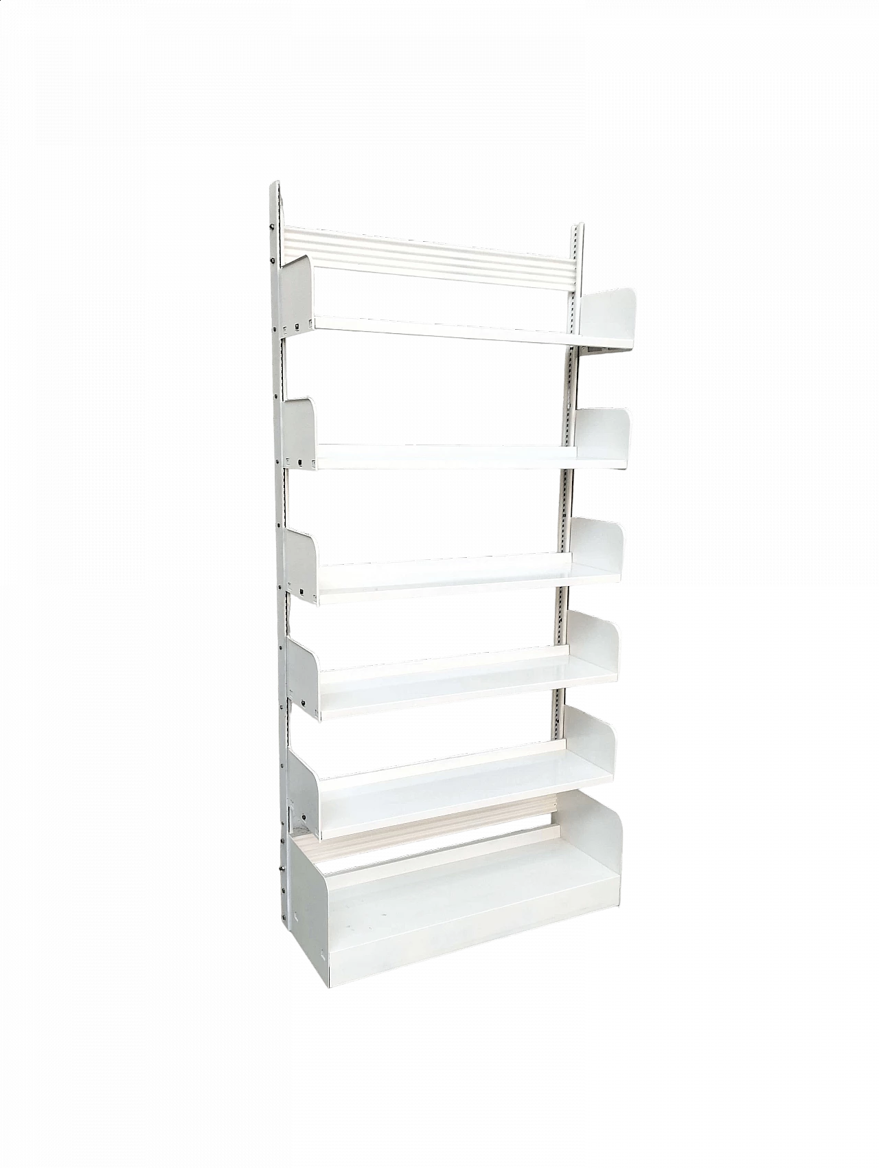 Congress bookcase in white steel plate by Lips Vago, 1960s 12