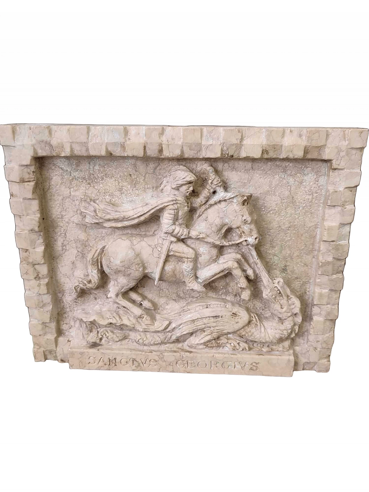 Nembro marble tile with Saint George and the dragon 9