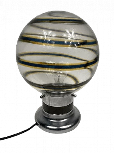 Lampada da tavolo in vetro di Murano attribuita a Toni Zuccheri, anni '60
