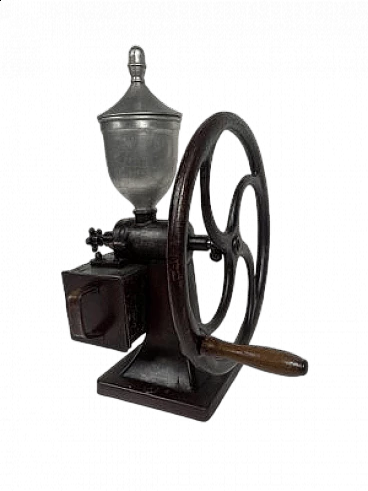 Flywheel coffee grinder, late 19th century