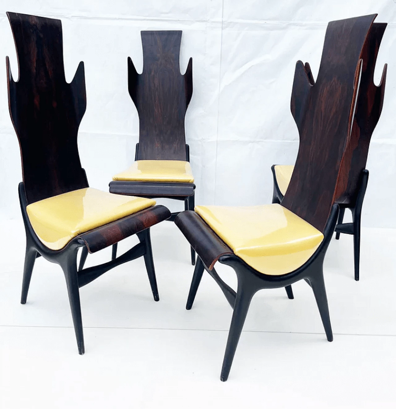 Tavolo con 4 sedie di Dante Latorre, anni '50 3