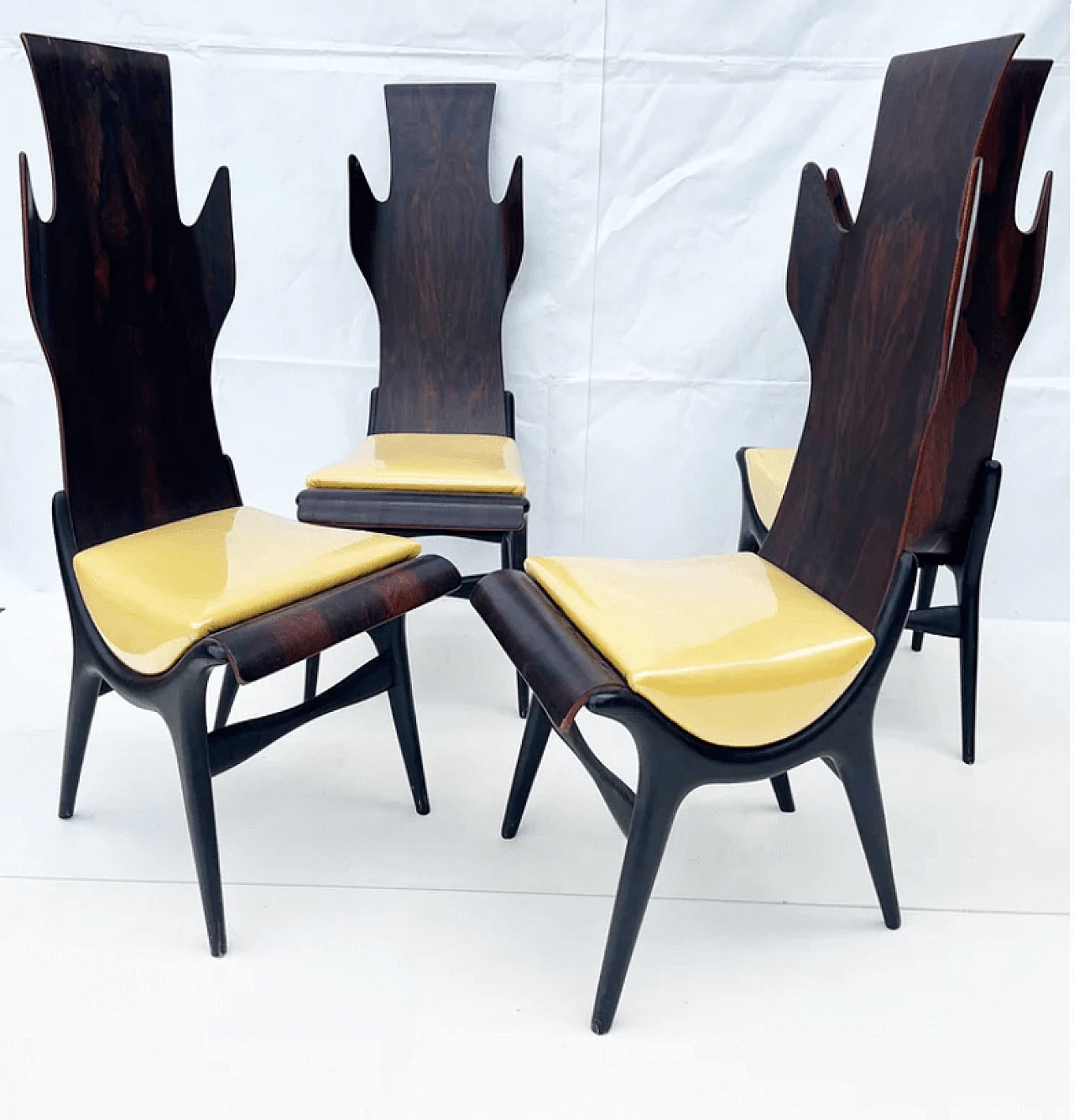 Tavolo con 4 sedie di Dante Latorre, anni '50 5