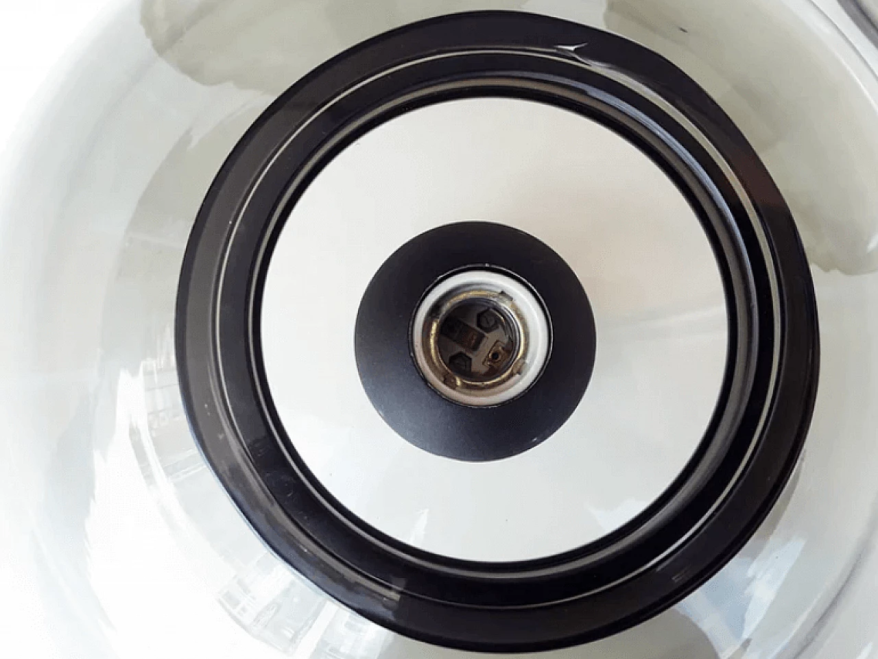 3 Smoked glass ceiling lamps by Giusto Toso for Leucos, 1970s 4