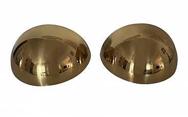 Pair of brass wall lamps, 1970s