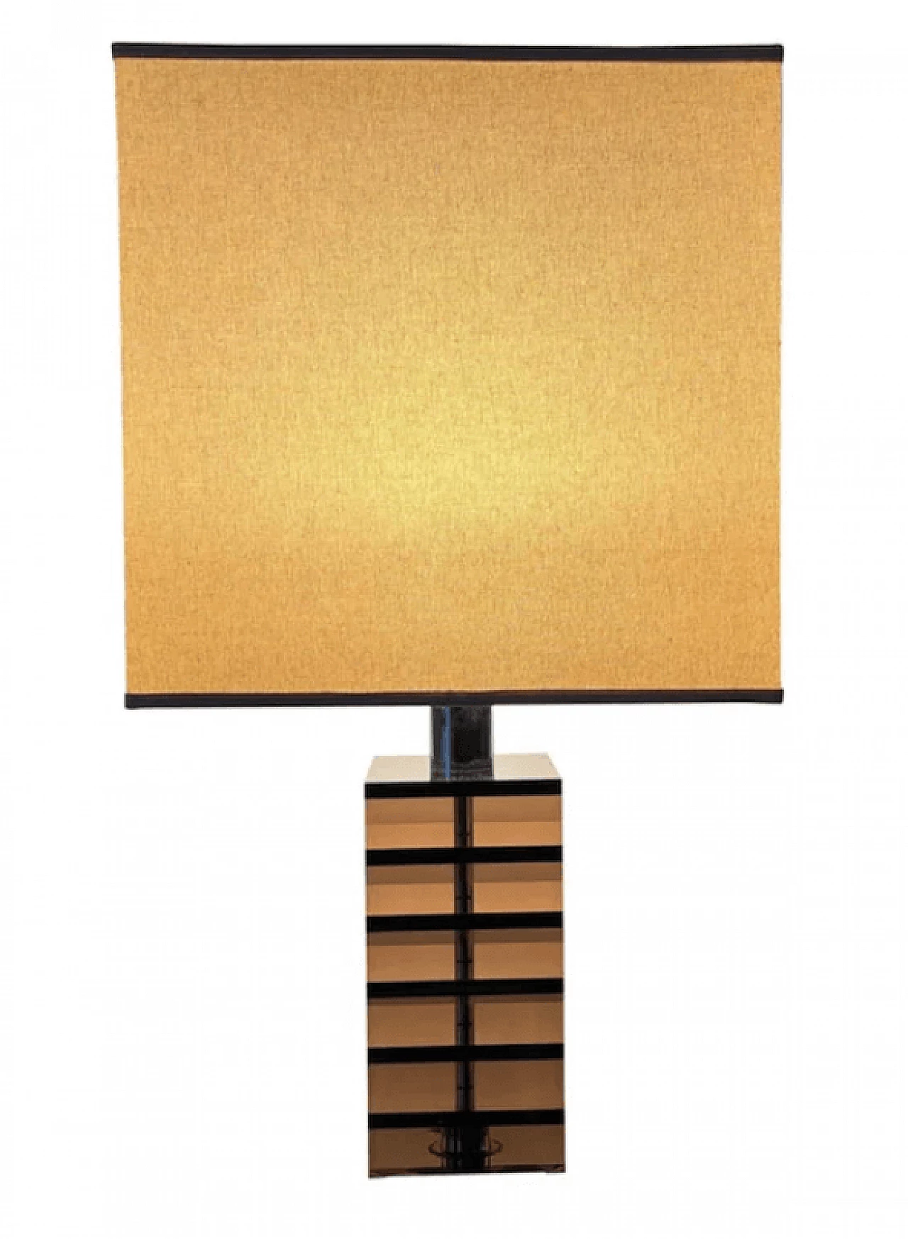 Lampada da tavolo in acciaio e plexiglass di Felice Antonio Botta, anni '60 1