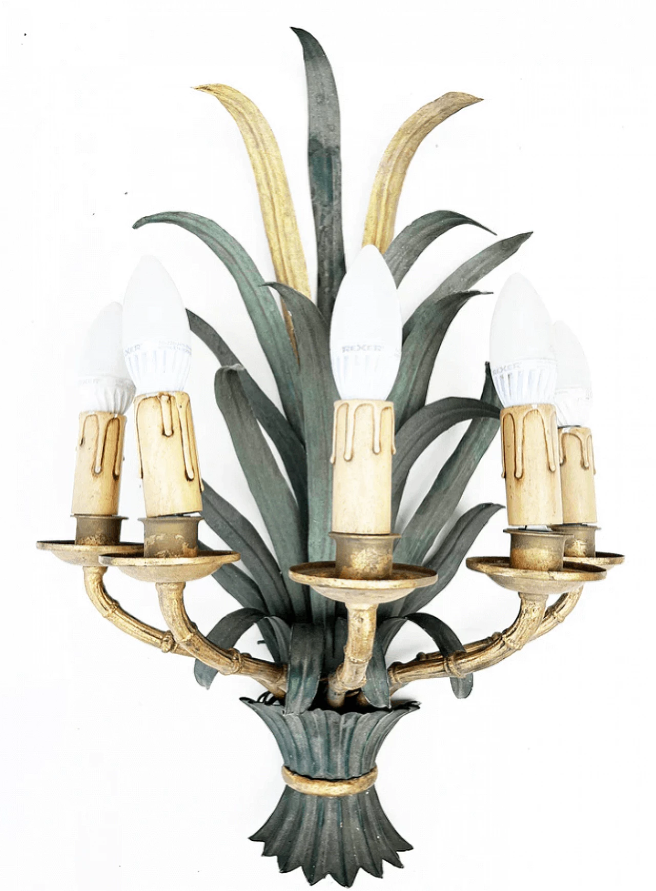 Wrought iron wall sconce, early 20th century 1