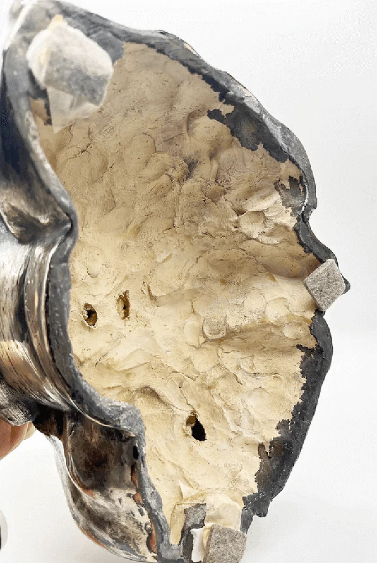 Dama in terracotta and silver by Salvatore Cipolla, 1950s 3